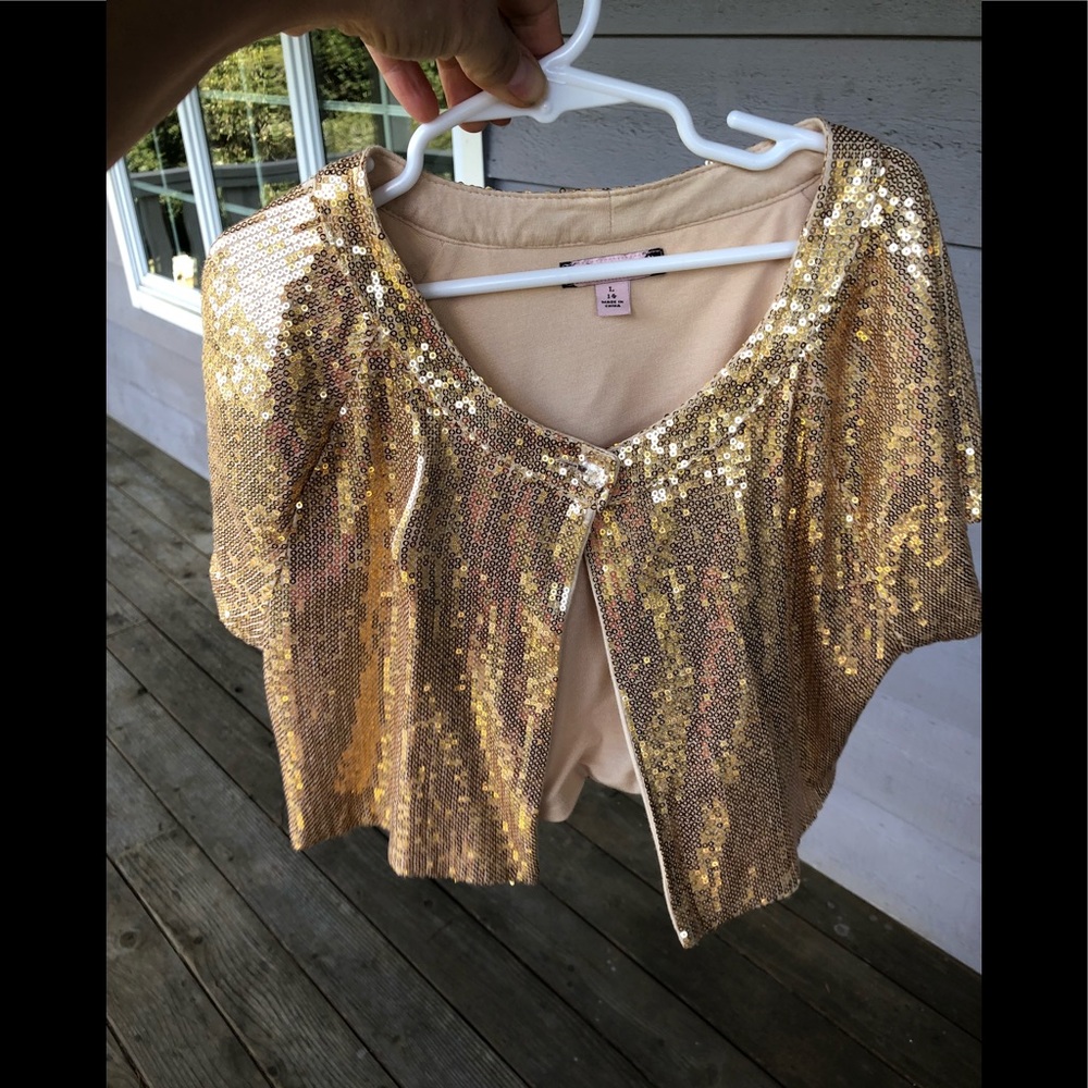 Ruby&Bloom girls crop shrug jacket size L